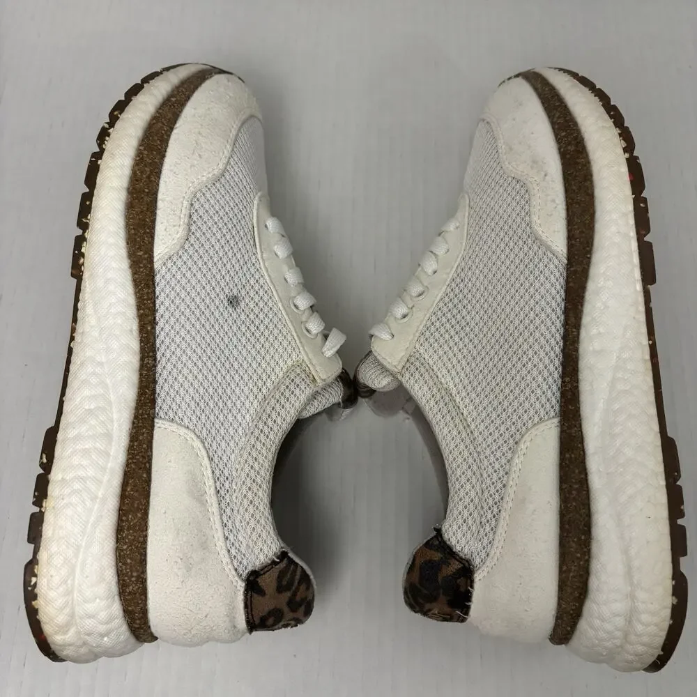 OTBT Flash Platform Sneaker Women's Size 8.5 Style 10137 white and leopard - Picture 4 of 12